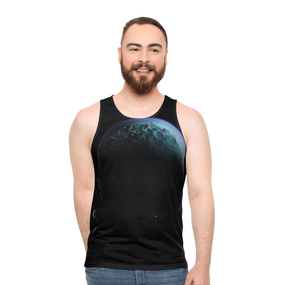 Astroneer unisex tank top with space-themed design - men