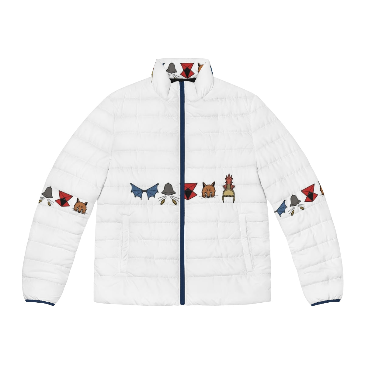 Retro Genesis Classic Puffer Jacket featuring a classic 80s band design