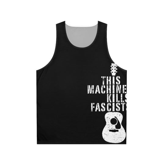 Woody Guthrie "This Machine Kills Fascists" Unisex Tank Top