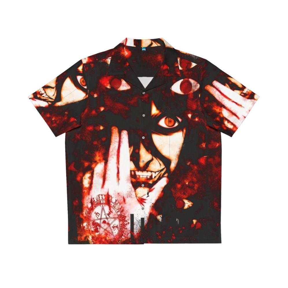 Hellsing inspired dark gothic Hawaiian shirt