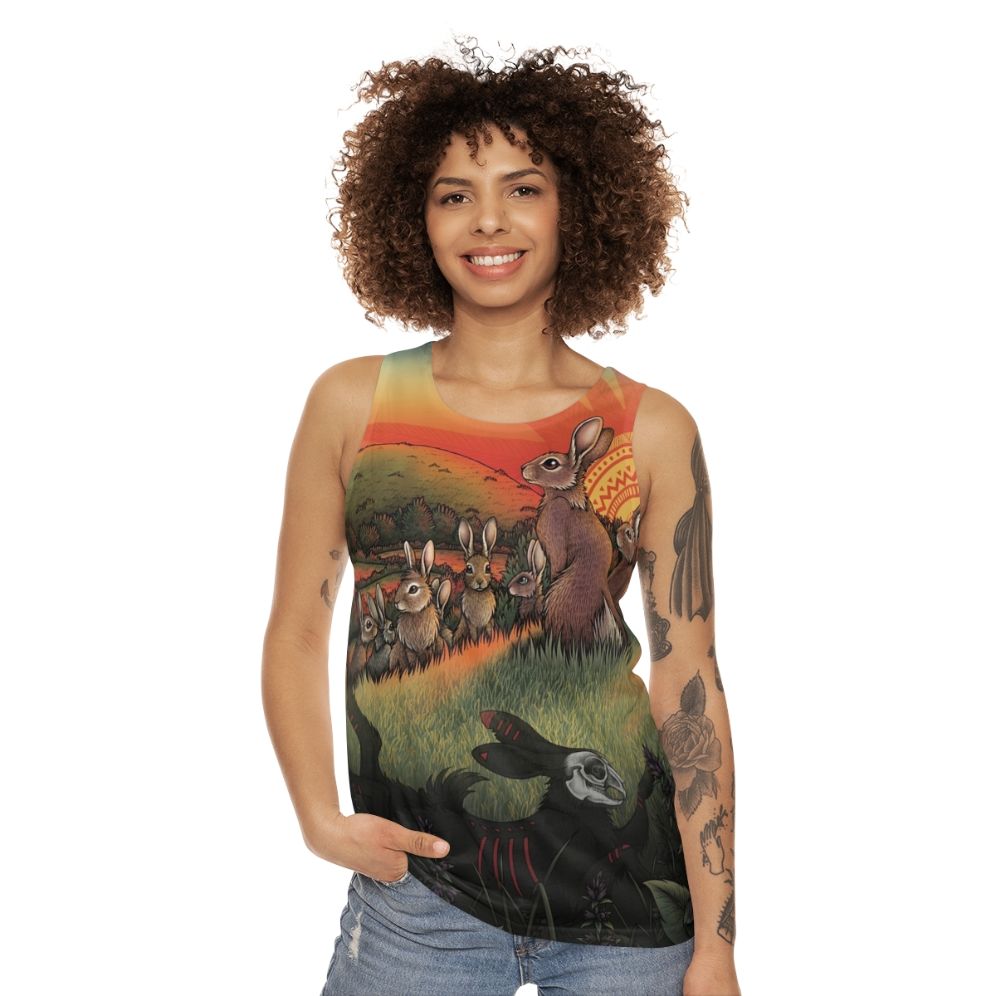 Watership Down inspired unisex tank top - women