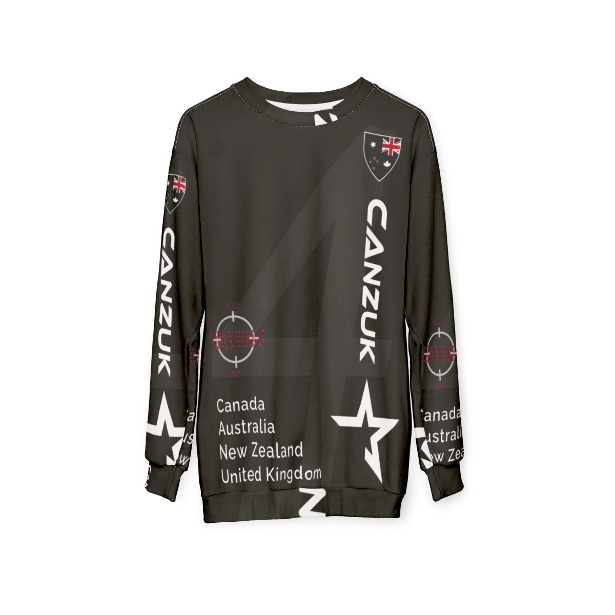 Canzuk Sports Design Sweatshirt - hanging