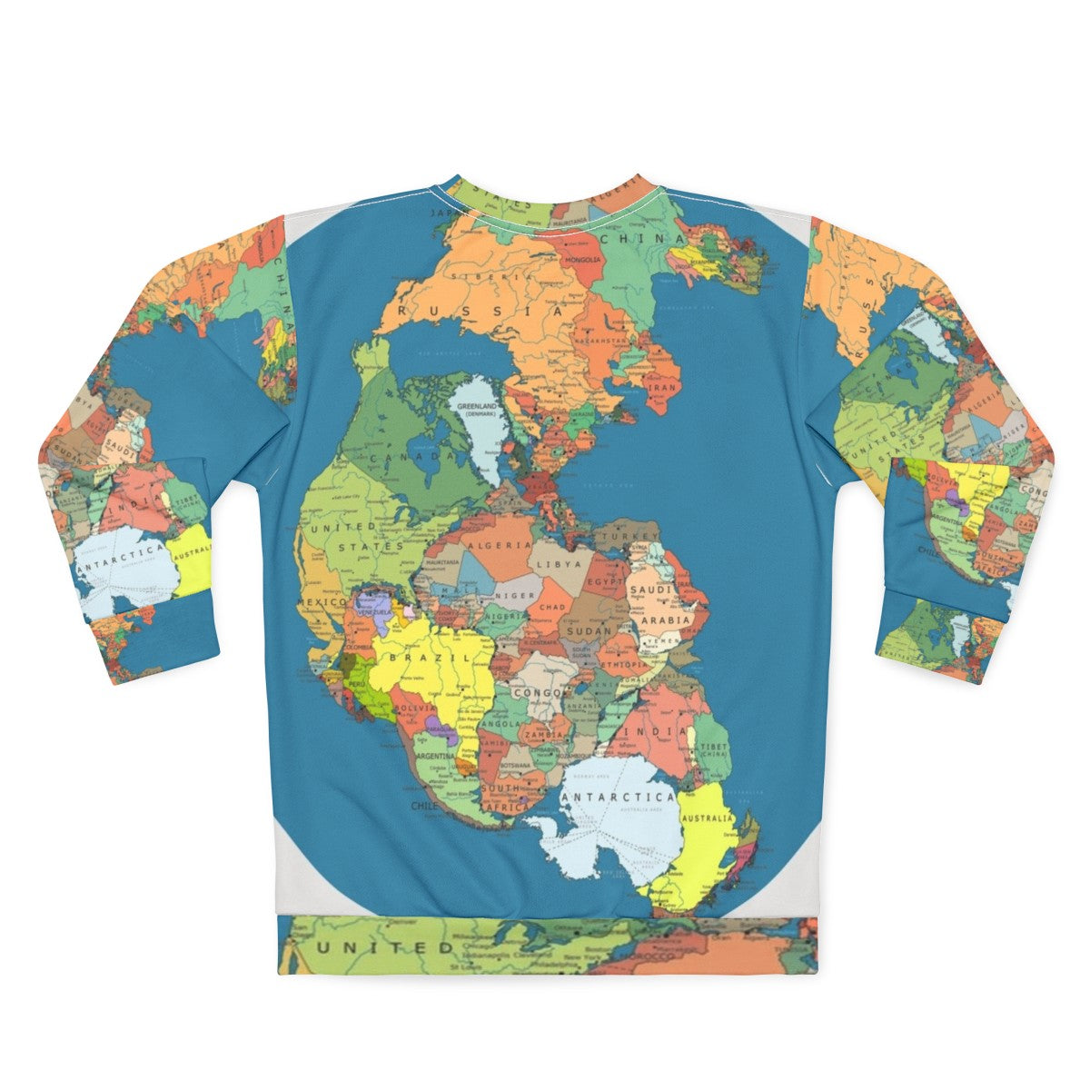 Pangaea supercontinent map sweatshirt - Back