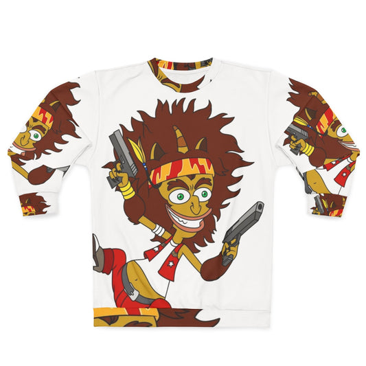 Maury's Big Mouth Netflix Show Sweatshirt featuring the Hormone Monster