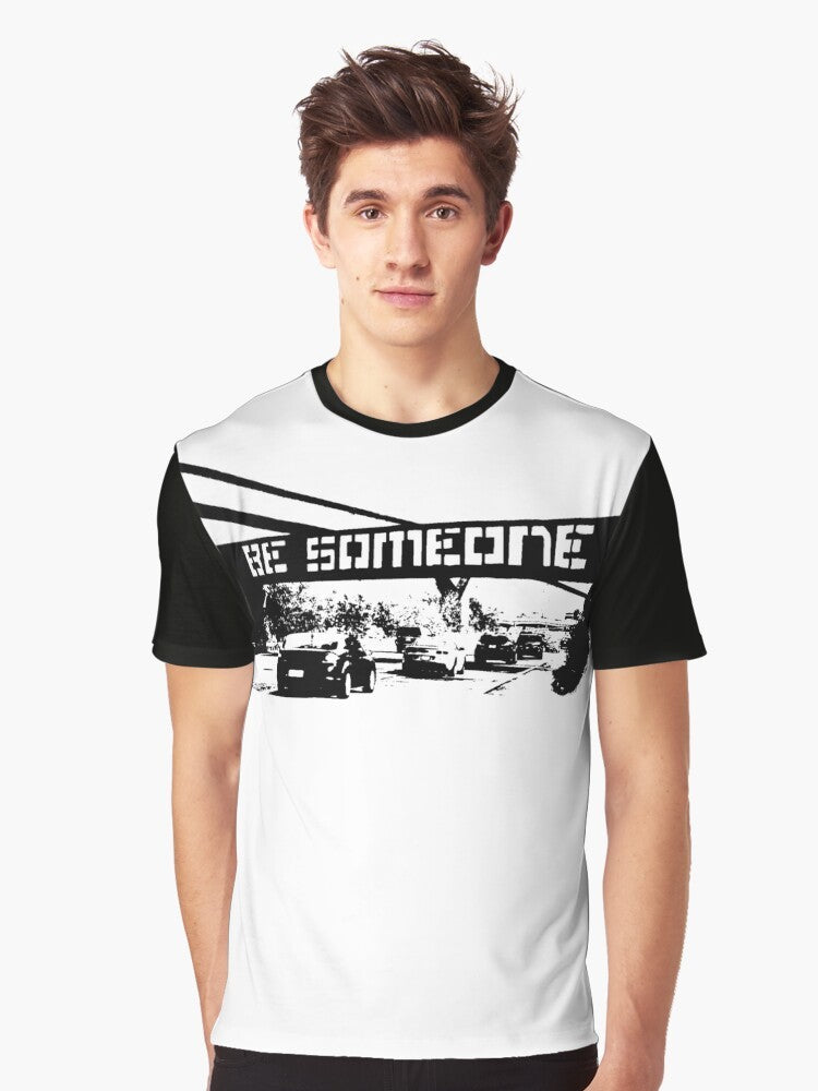 "Be Someone" Houston graphic t-shirt featuring a two-tone community and diversity design - Men