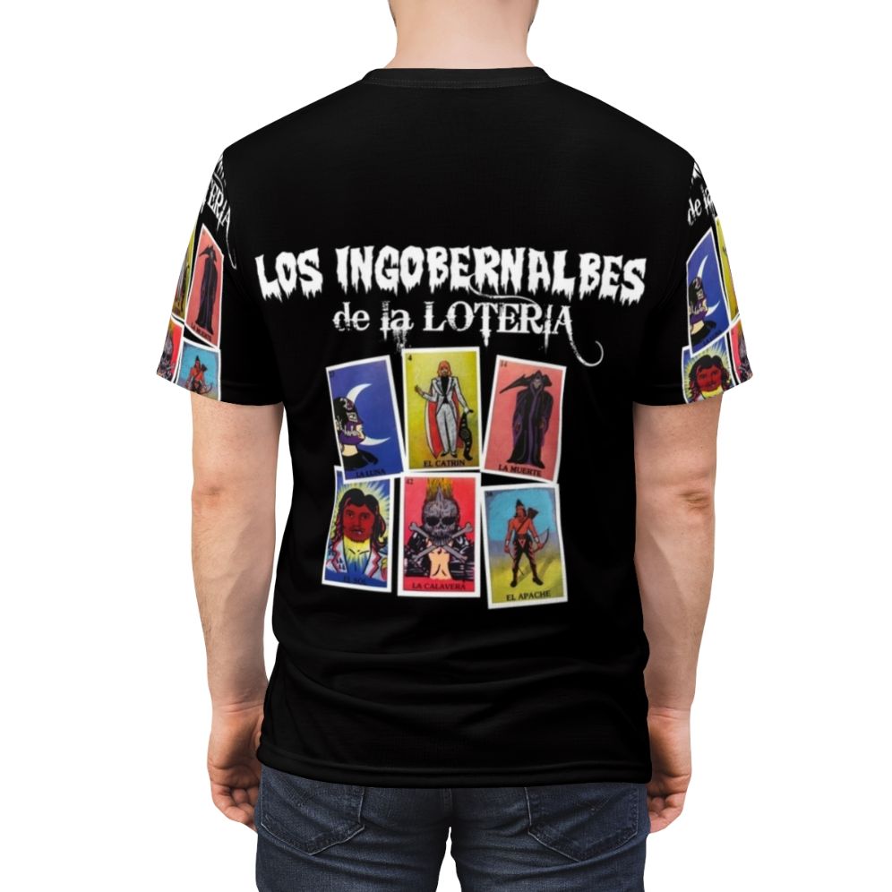 Stylized graphic tee featuring the Los Ingobernables de Japon logo from New Japan Pro Wrestling - men back