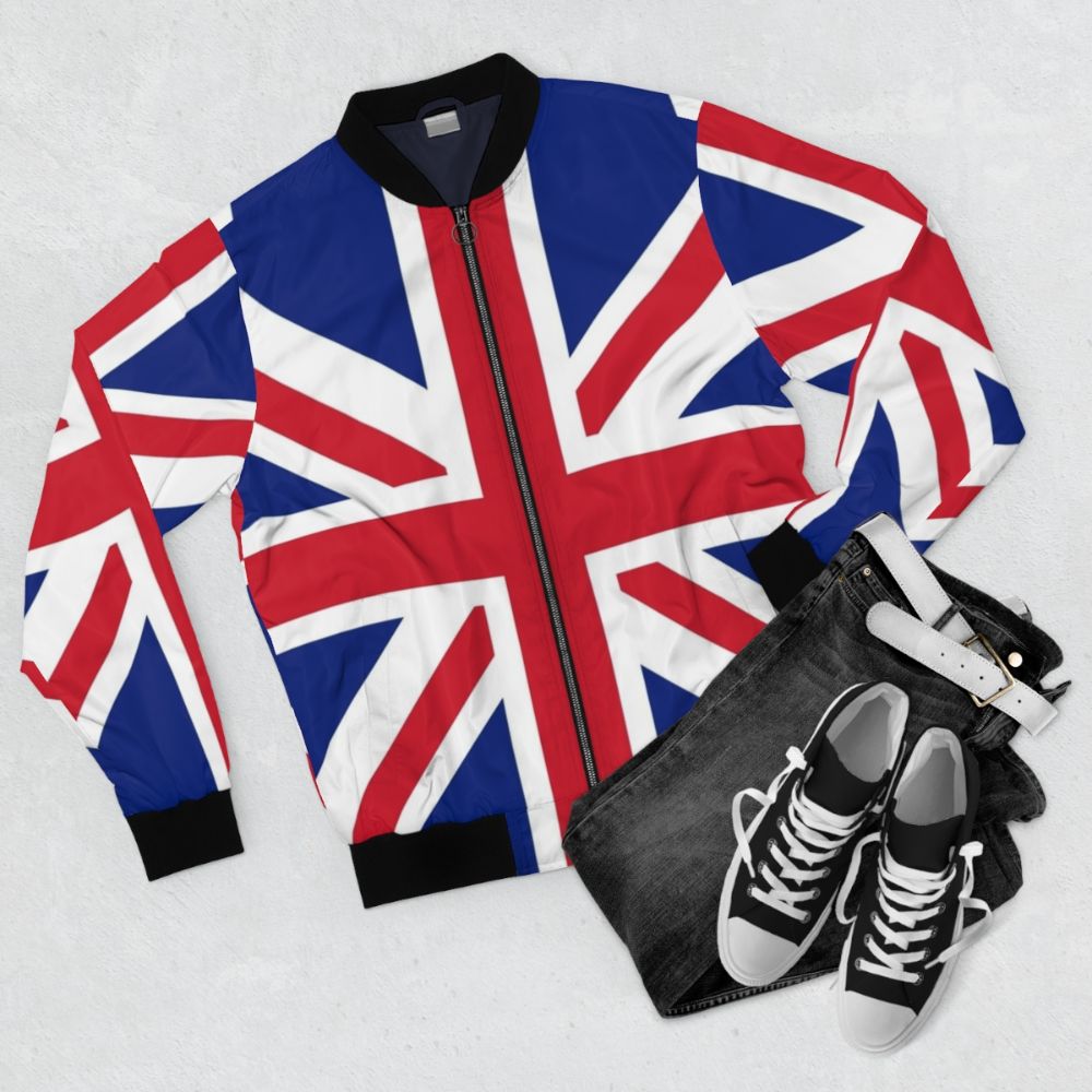 British flag United Kingdom bomber jacket - Flat lay