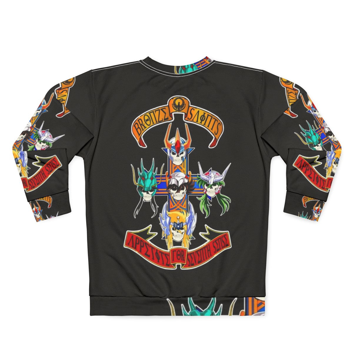 Saint Seiya anime-inspired sweatshirt with Zodiac Knights design - Back