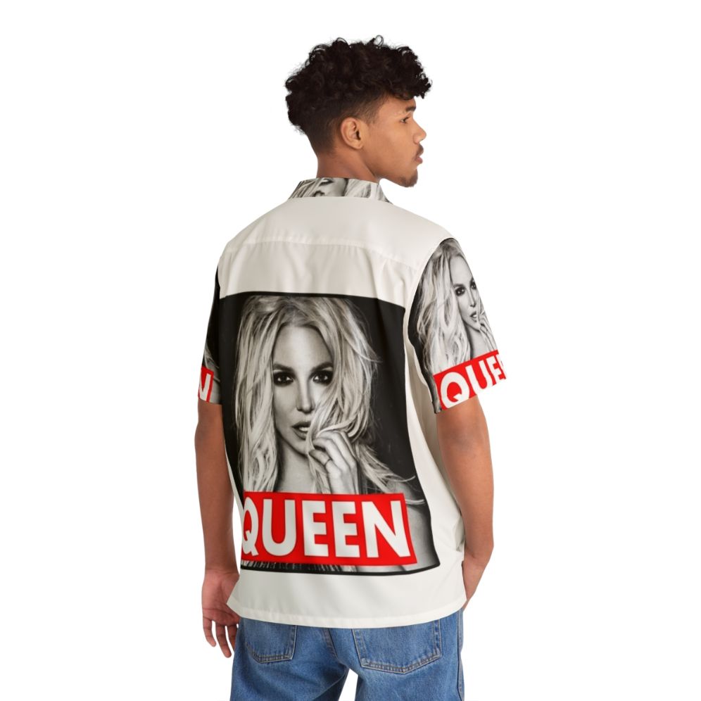 Queen B Hawaiian Shirt featuring Britney Spears pop music design - People Back