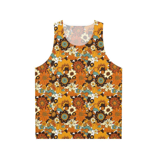 Retro 70s 60s Floral Psychedelic Unisex Tank Top