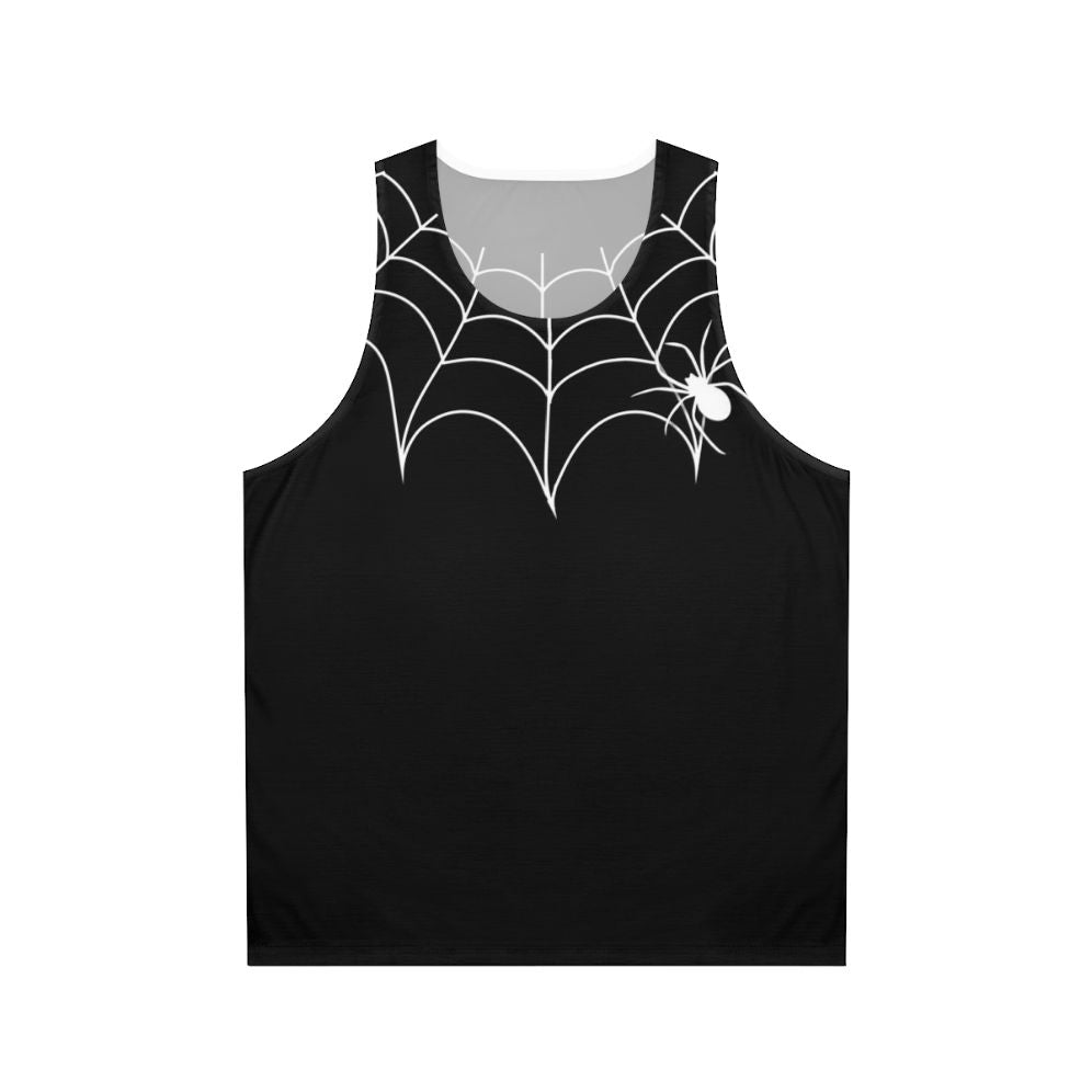 Black Widow Spider Web Collar Unisex Tank Top