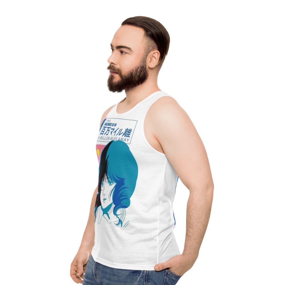 Vaporwave unisex tank top - men side