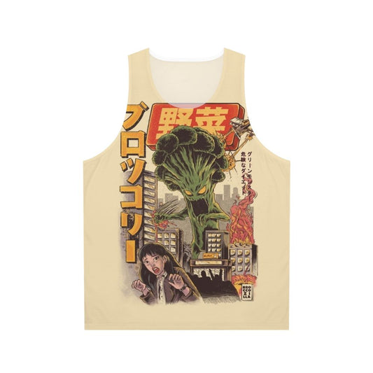 Broccozilla anime broccoli unisex tank top