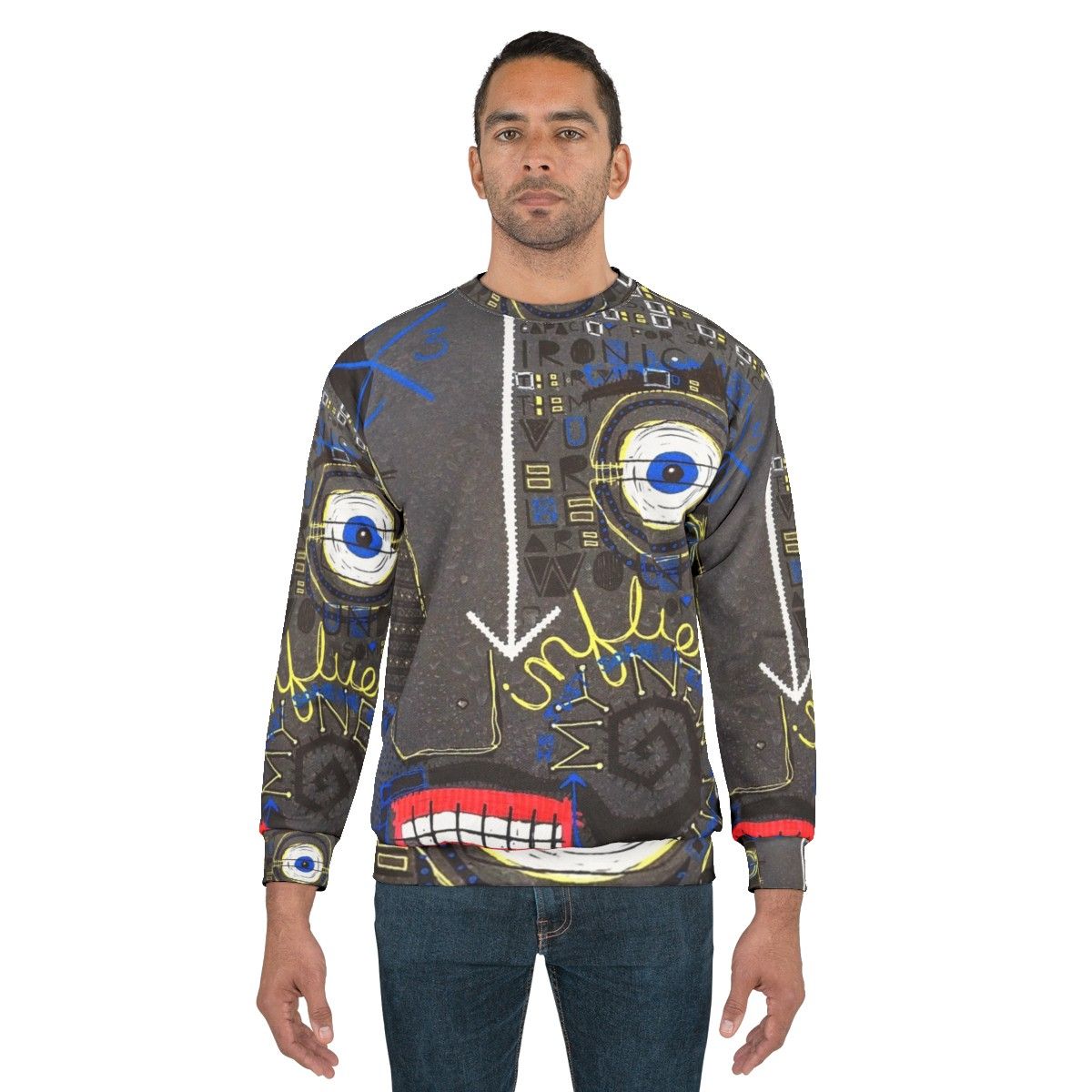 Influence Basquiat Style Abstract Art Sweatshirt - men