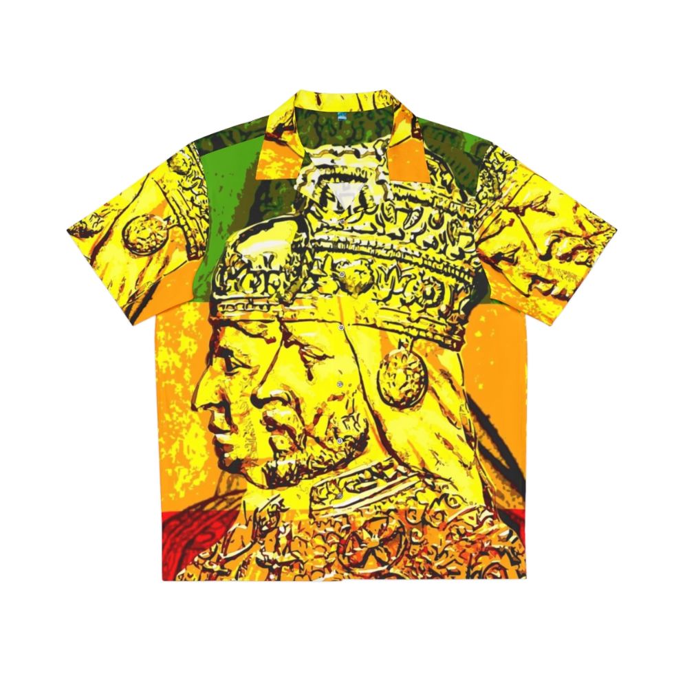 Haile Selassie Rastafarian Hawaiian Shirt