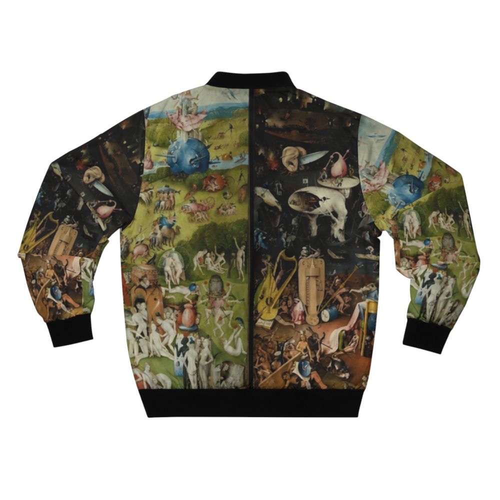 Hieronymus Bosch's iconic painting "The Garden of Earthly Delights" printed on a bomber jacket - Back