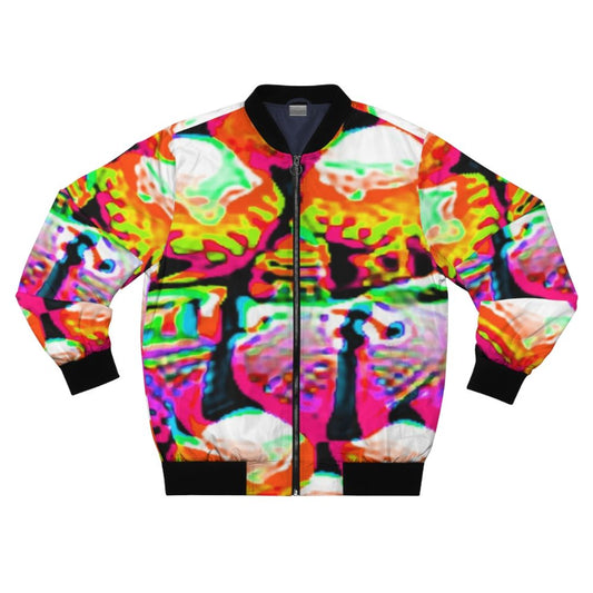 Adversarial anti-facial recognition camouflage bomber jacket for protection from surveillance and drones