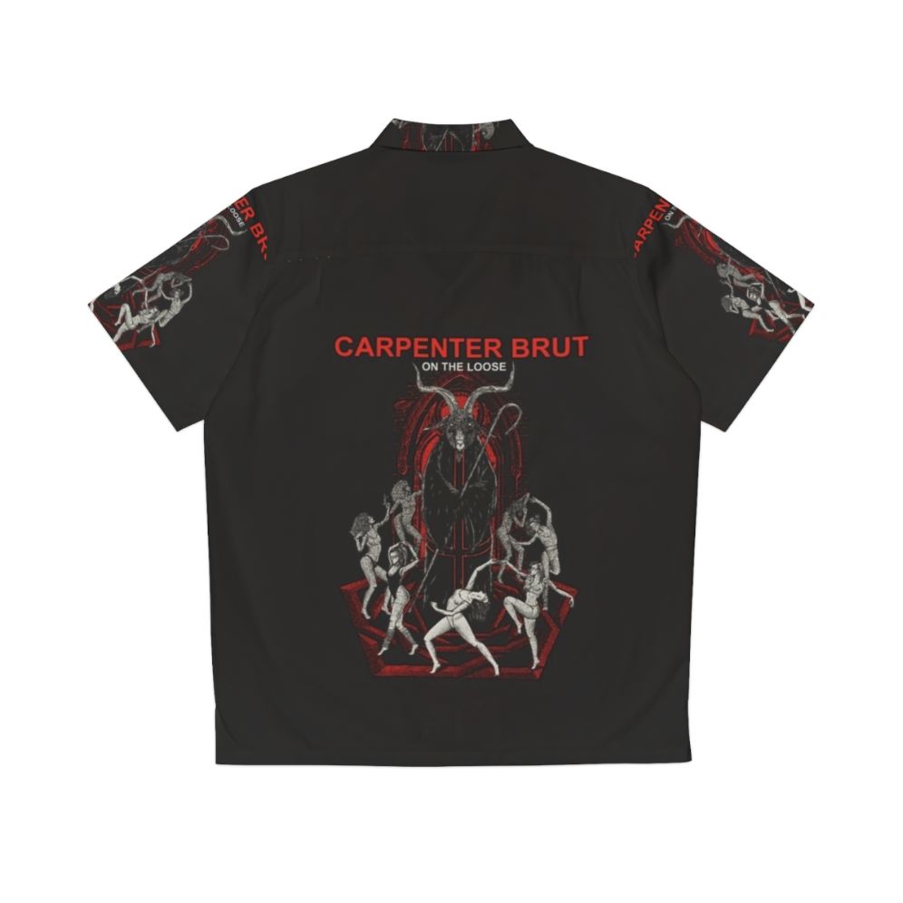 Carpenter Brut retro futuristic Hawaiian shirt with synthwave and outrun design - Back