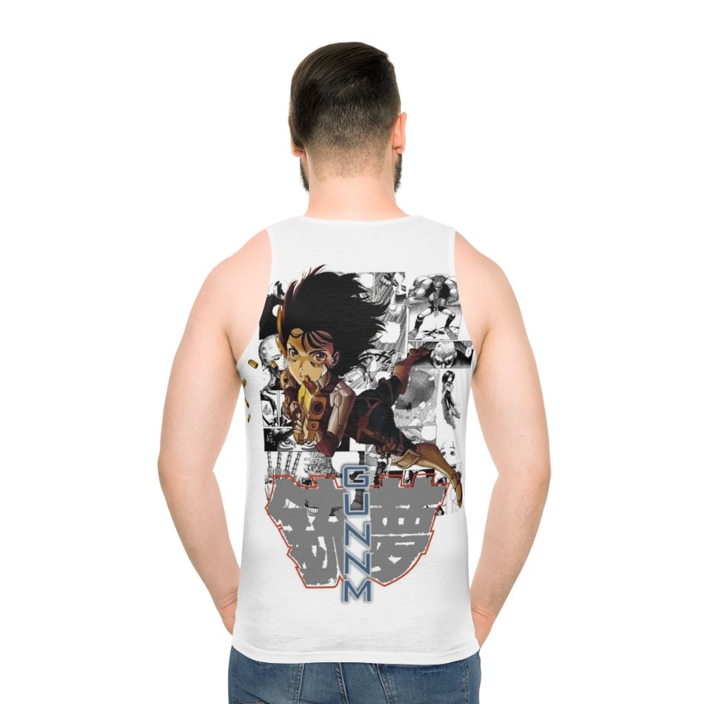 Unisex cyberpunk anime tank top - men back