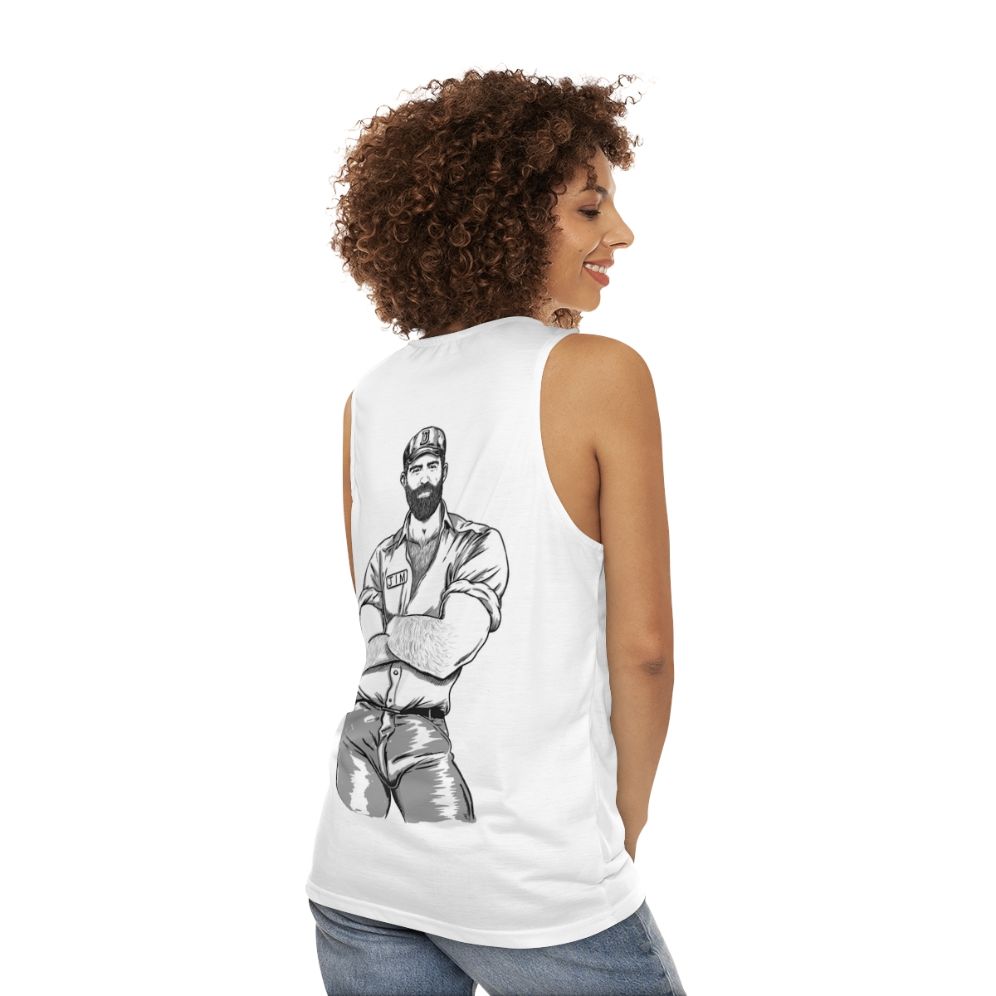 Unisex Big Jim Gay Bear Tank Top - women back