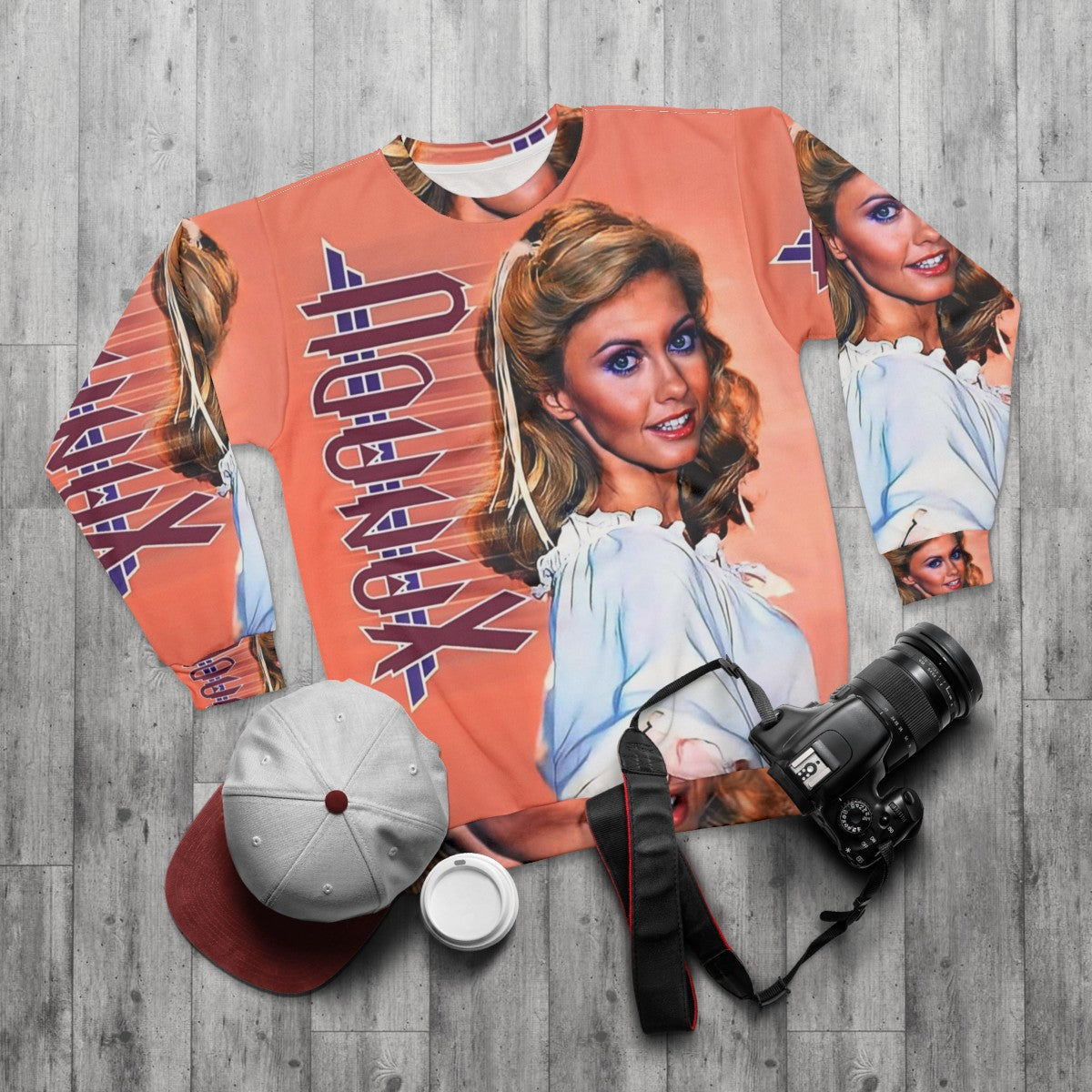 Olivia Newton John Xanadu Inspired Sweatshirt - flat lay