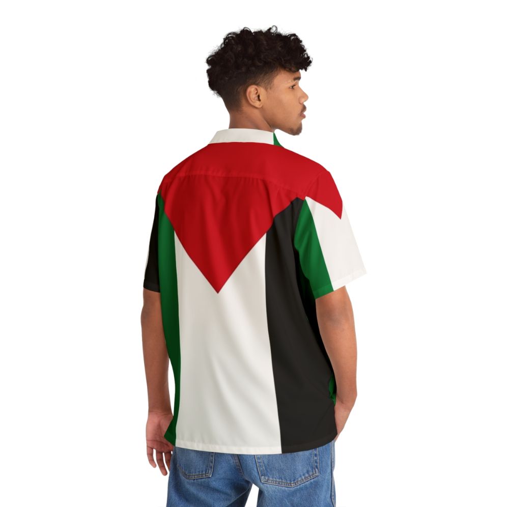 Palestinian Flag Hawaiian Shirt - People Back