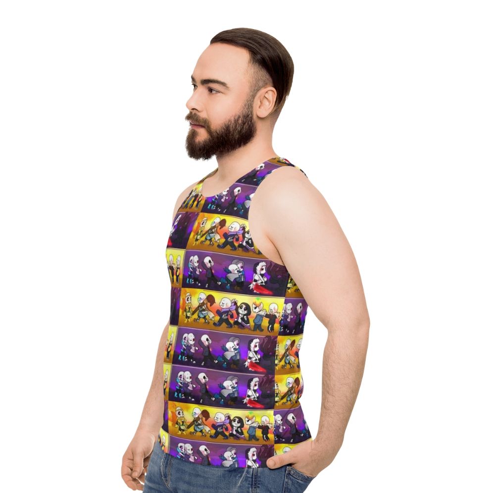 Undertale AU Sanses Good and Evil Unisex Tank Top - men side