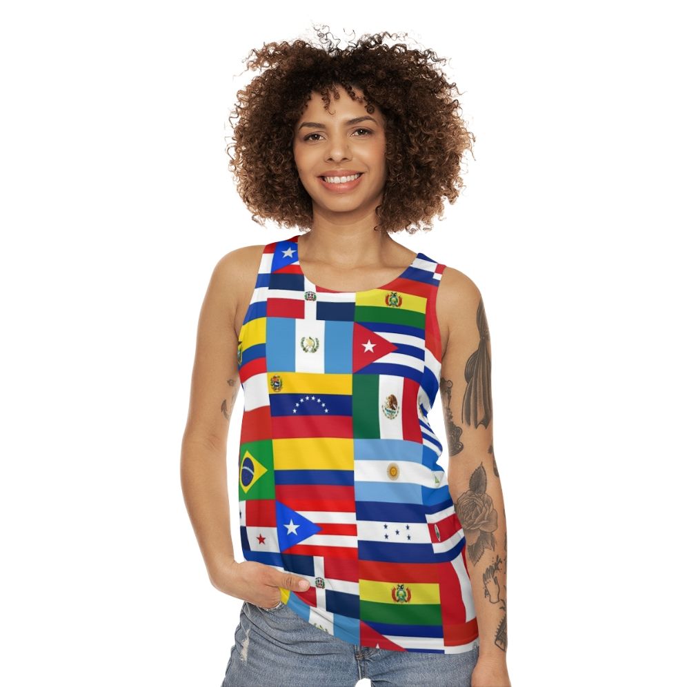 Latin American Flags Unisex Tank Top - women