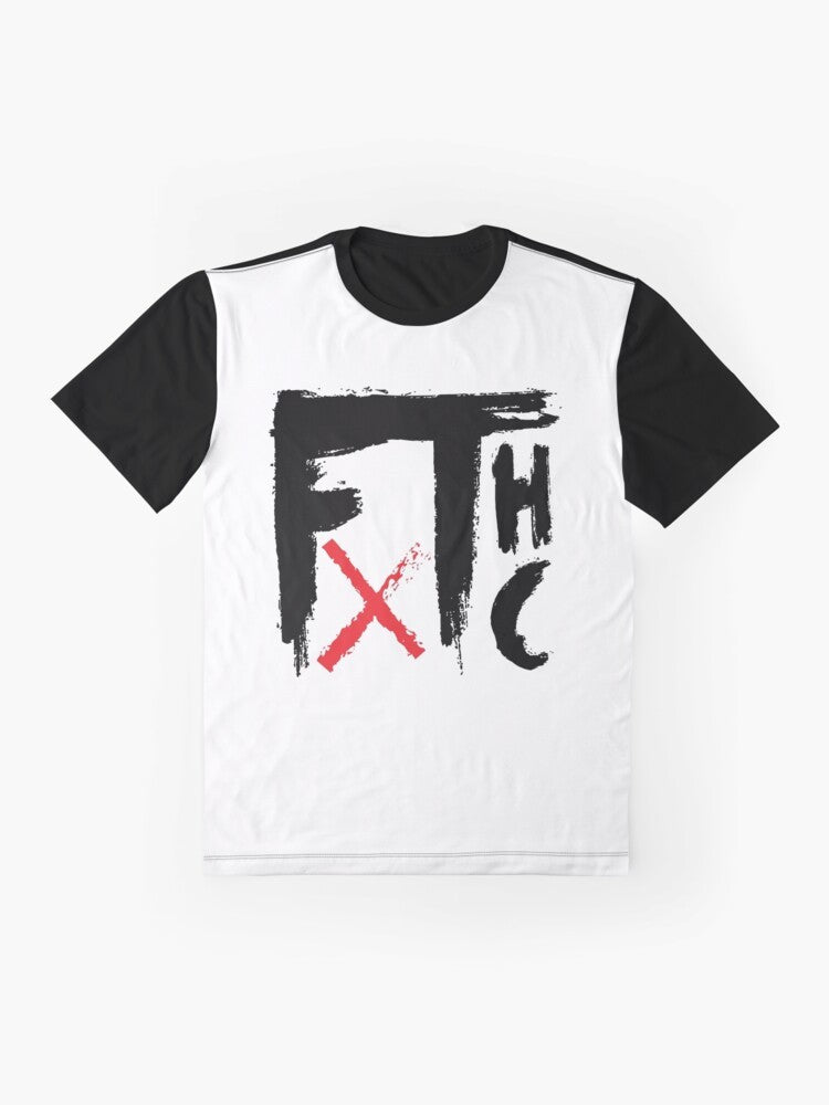 Frank Turner FTHC graphic t-shirt design - Flat lay