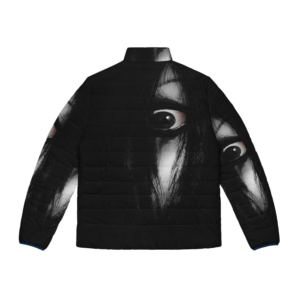 The Grudge Inspired Black Puffer Jacket - Back