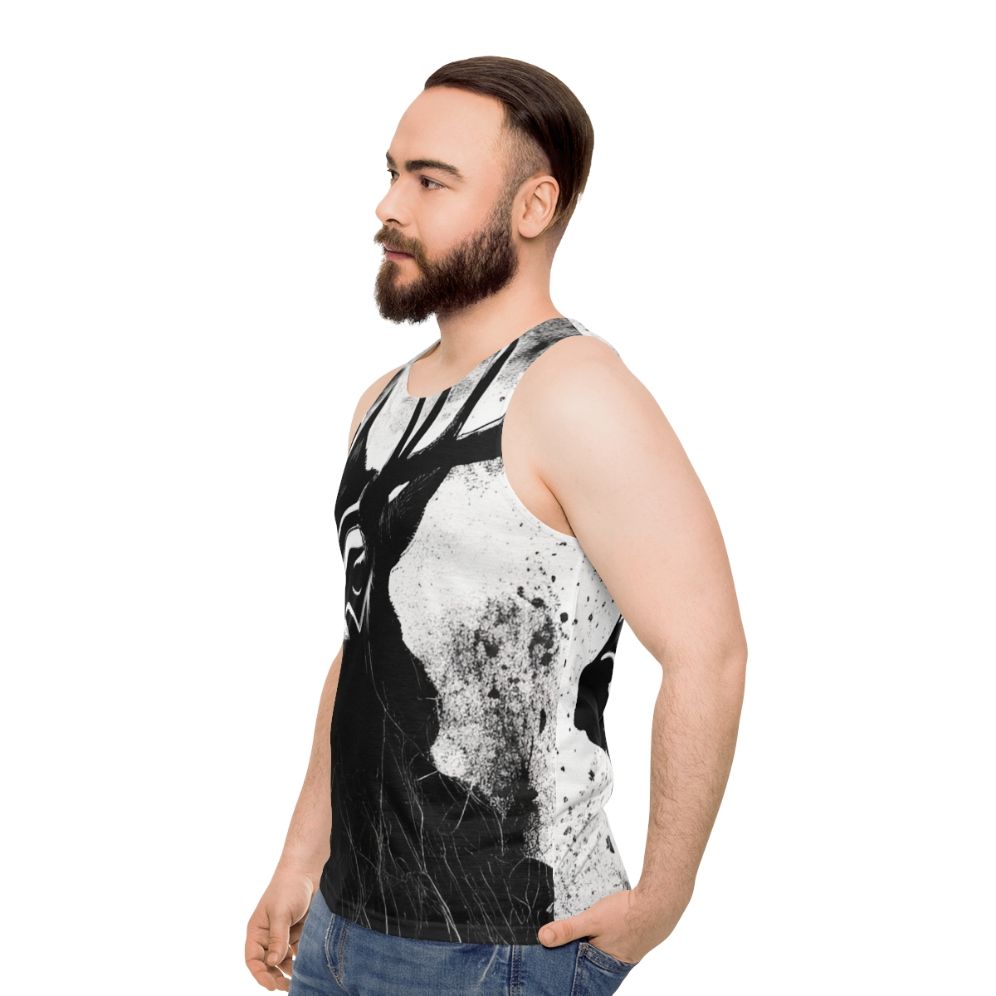 Stag Unisex Tank Top - men side