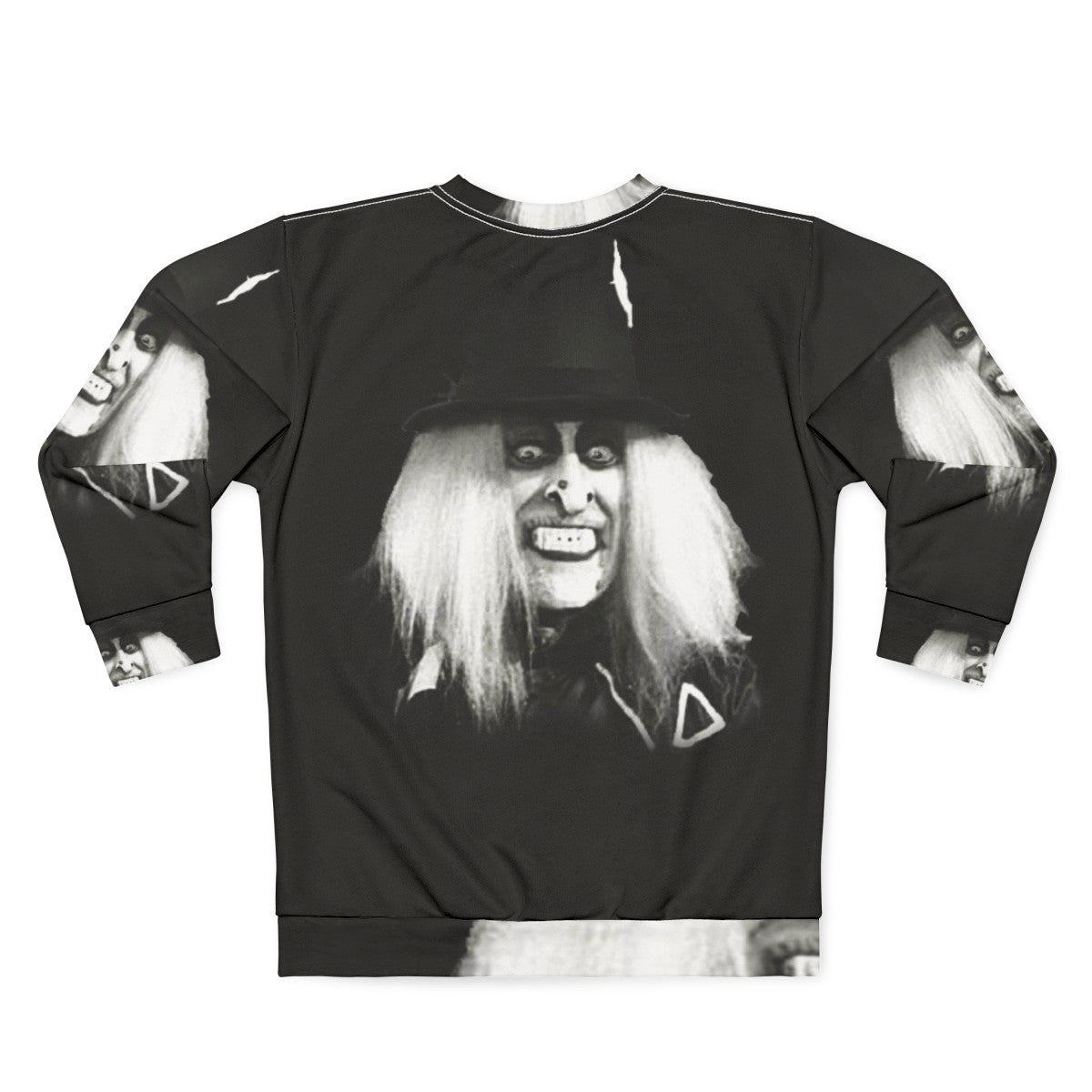 Zombo Black Halloween Sweatshirt - Spooky Graphic Tee - Back