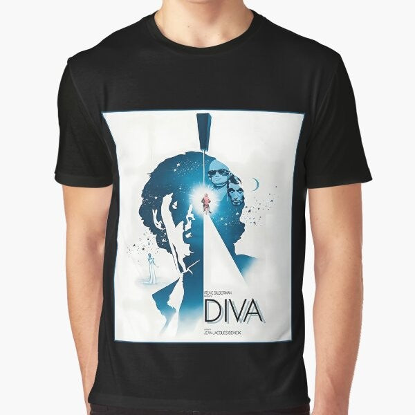 Diva Theatrical Graphic T-Shirt featuring French drama comedy design with typography