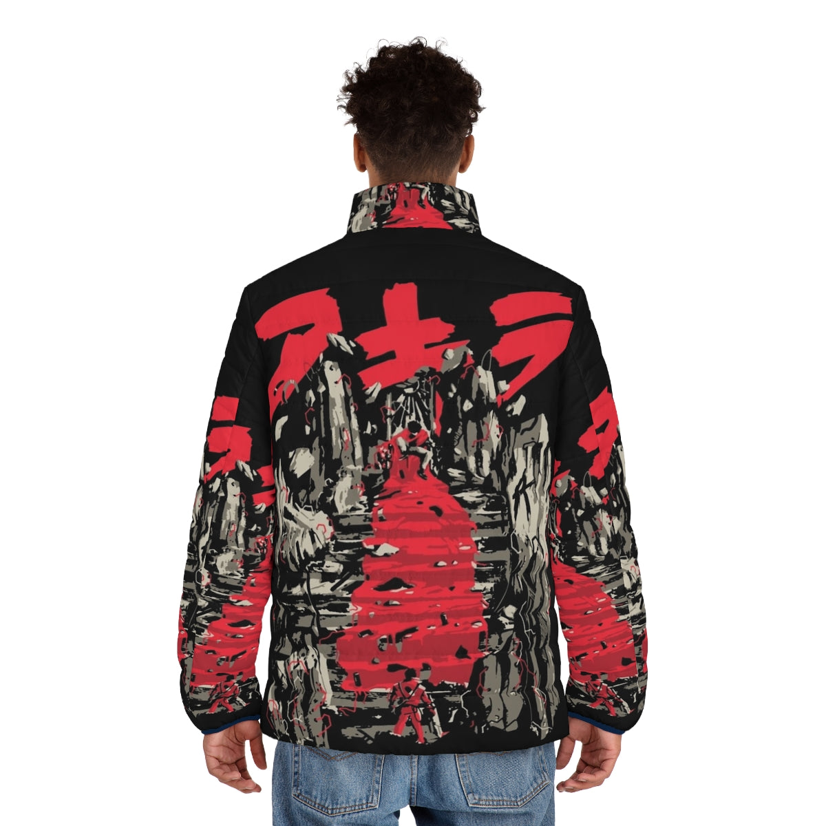 Akira Retro Vintage Puffer Jacket - Anime Inspired Outerwear - men back