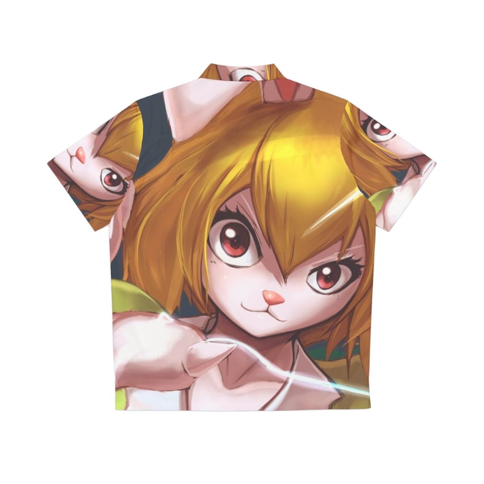 Carrot Hawaiian Shirt featuring an anime girl and bunnies - Back