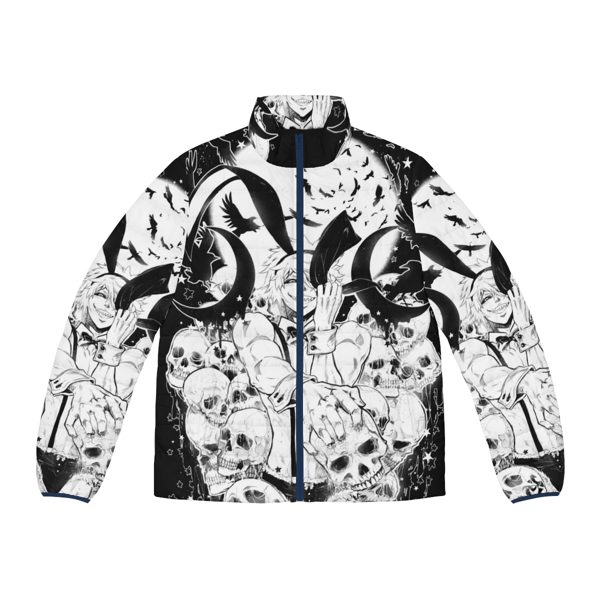 Bunny puffer jacket with anime inspired design