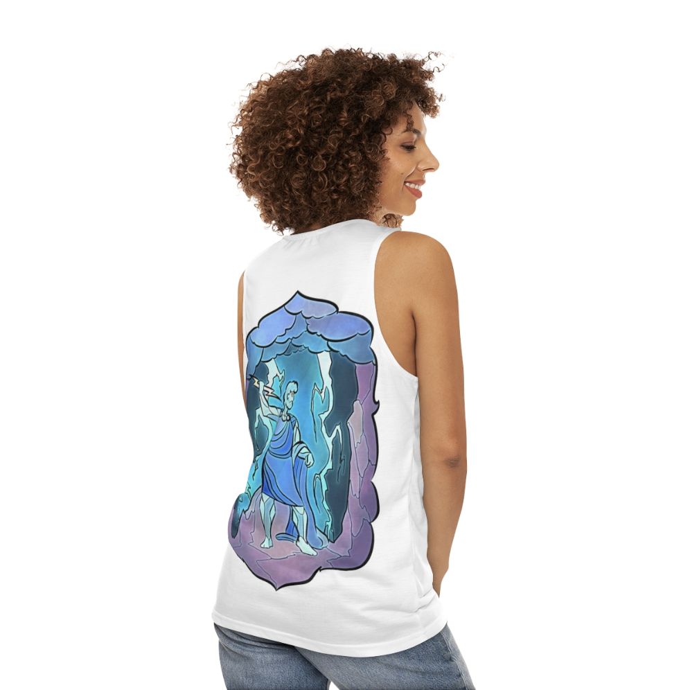 Stained Glass Zeus Unisex Tank Top - women back