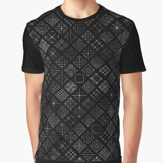 Cymatics Chladni Patterns Graphic T-Shirt featuring geometric patterns and vibrations