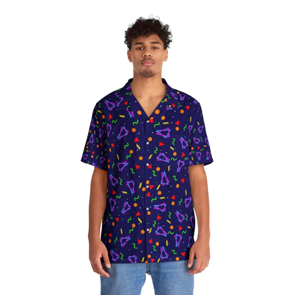 Arcade Carpet Hawaiian Shirt with Retro Gaming Design - Lifestyle