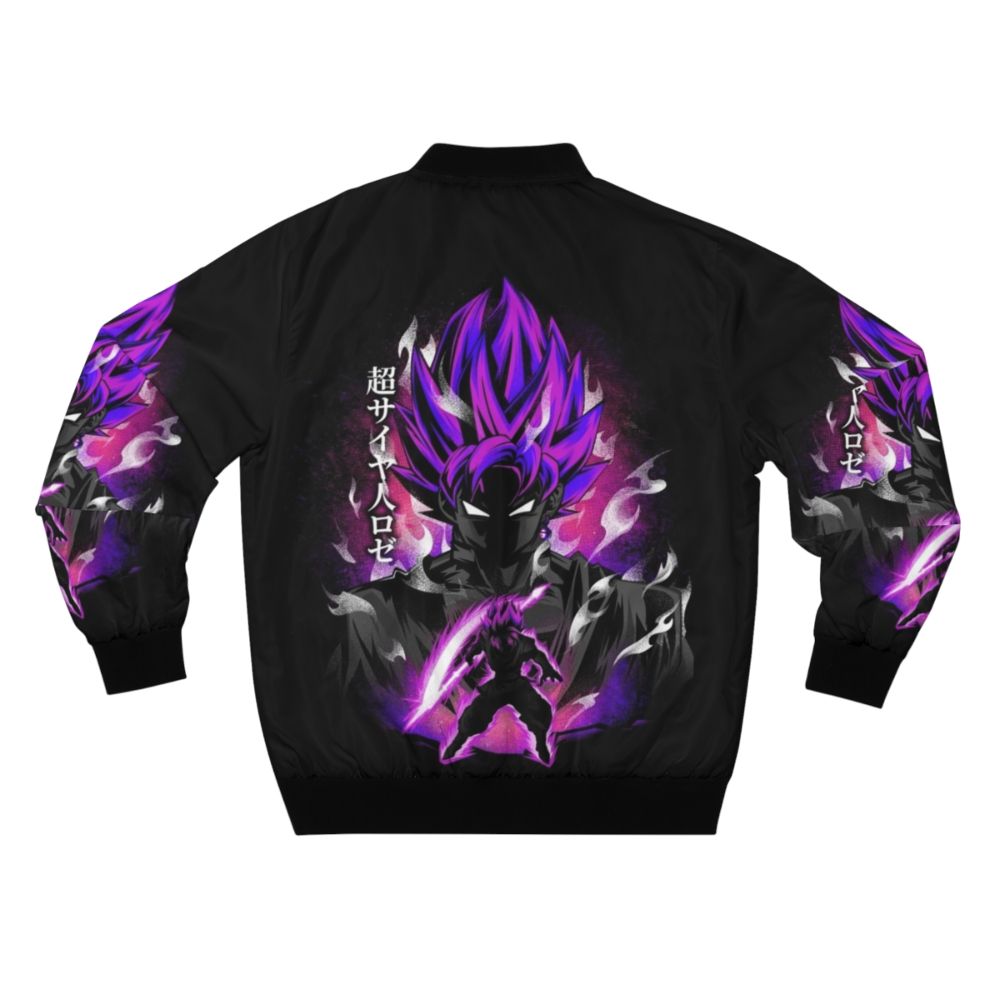 Ultra Instinct Rose Bomber Jacket - Powerful Saiyan Inspired Anime Design - Back