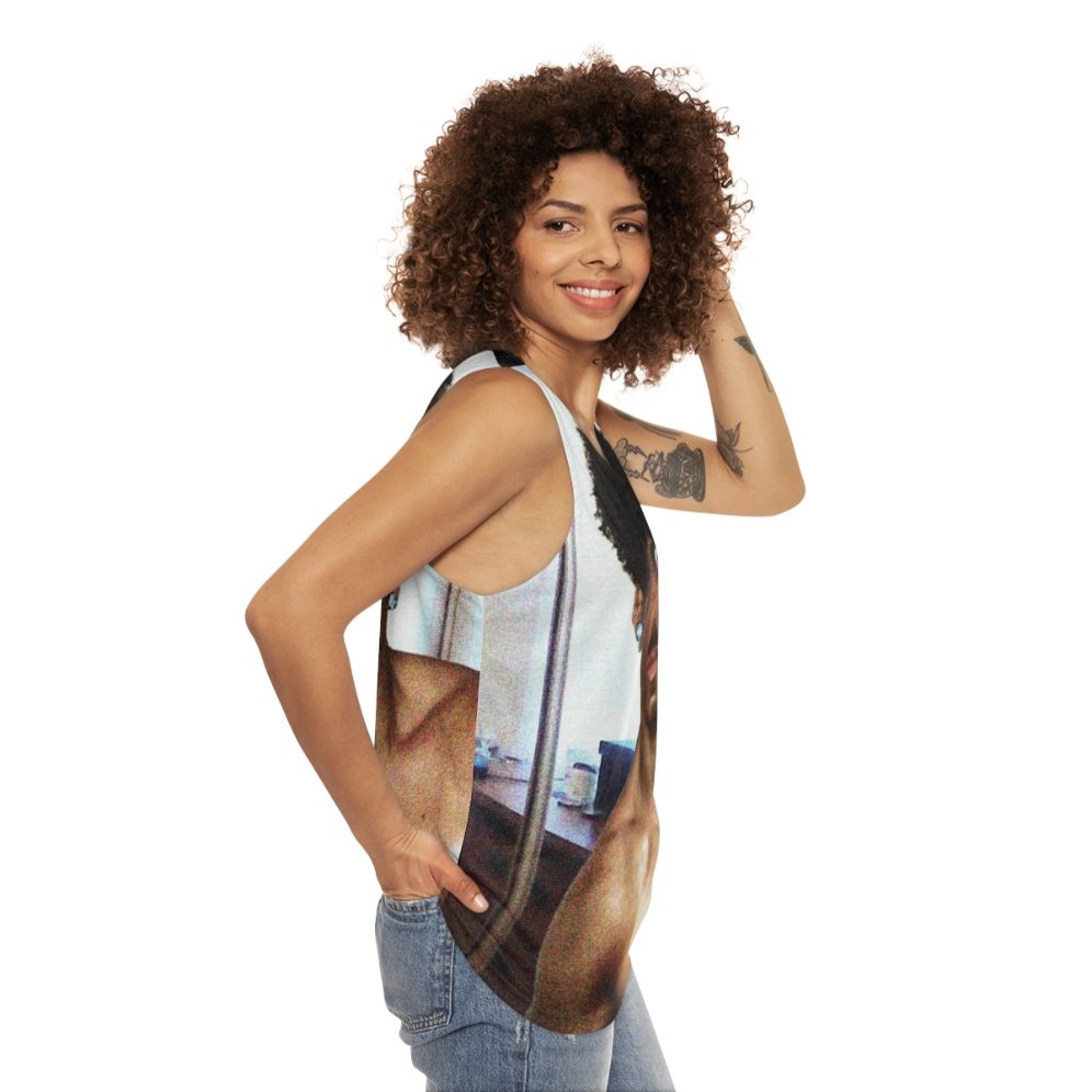 Buffcorrell unisex bedroom tank top for fitness and lounging - women side