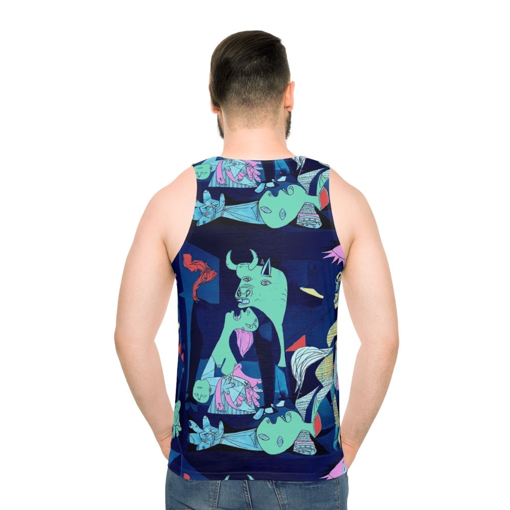 Guernica Pop Art Unisex Tank Top - men back