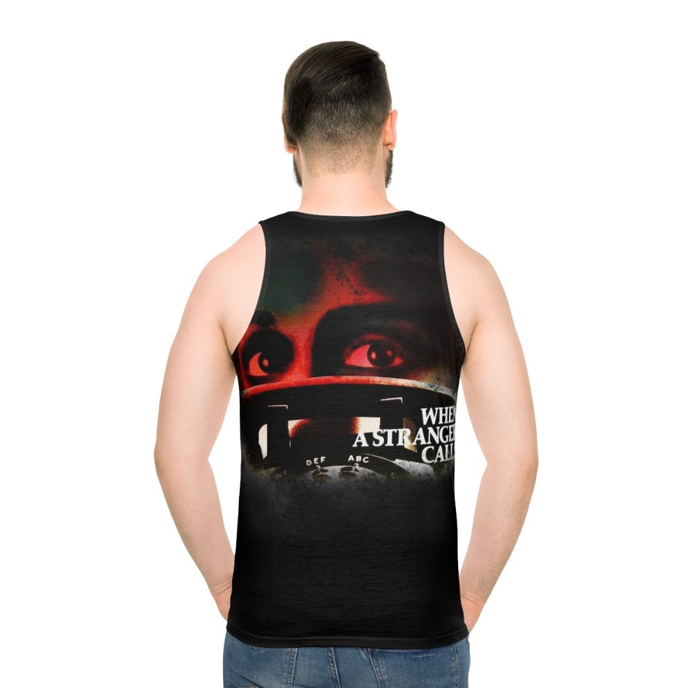 When a Stranger Calls horror movie unisex tank top - men back