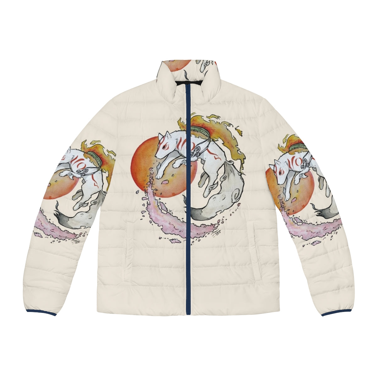 Kamilaroi Aboriginal Australian Puffer Jacket featuring indigenous Australian design and cultural elements