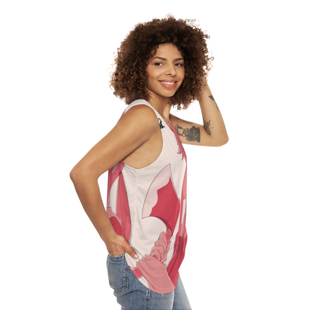 Mirai Nikki anime unisex tank top featuring Yuno Gasai - women side