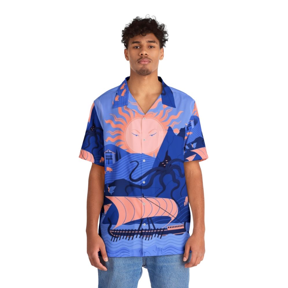 Odyssey Hawaiian Shirt with Greek Mythology Designs - People Front