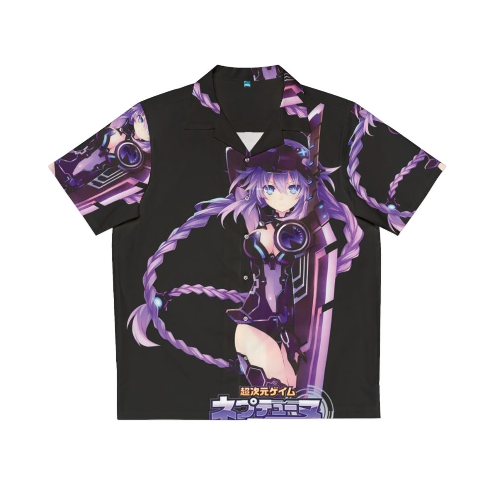 Purple Heart character from Hyperdimension Neptunia video game on a Hawaiian shirt