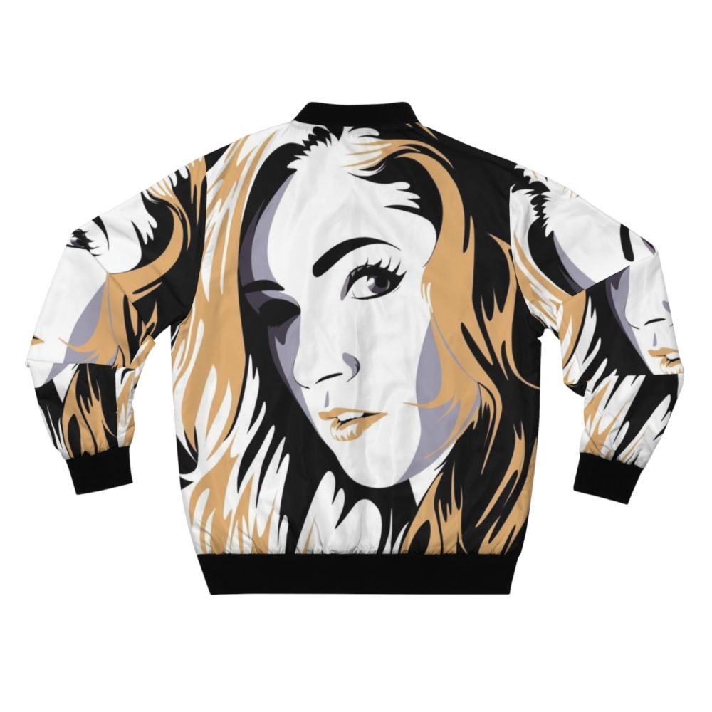 Chrissy Costanza Against the Current black bomber jacket with digital art design - Back