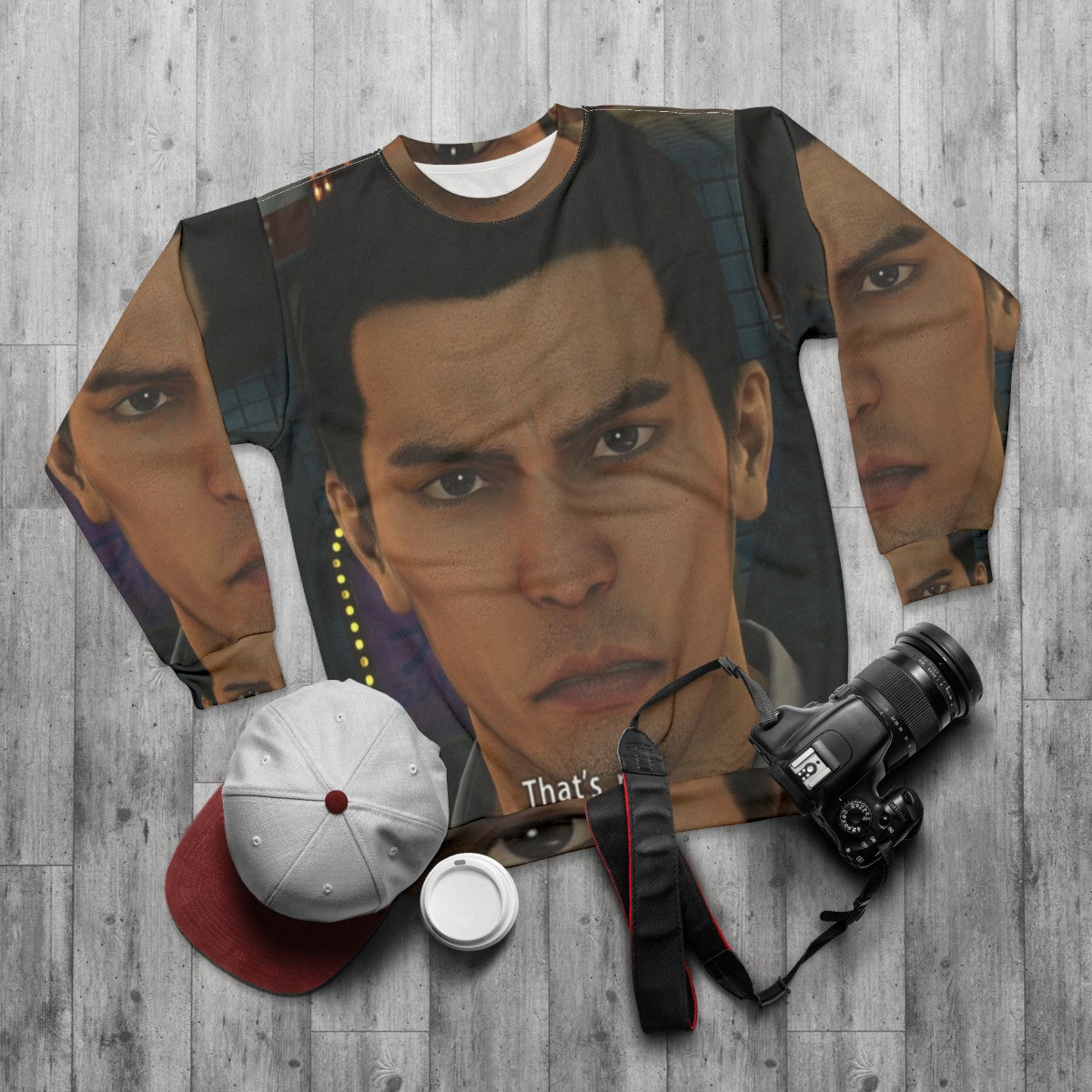 Yakuza Kiryu Kazuma Ryu ga Gotoku Sweatshirt - flat lay