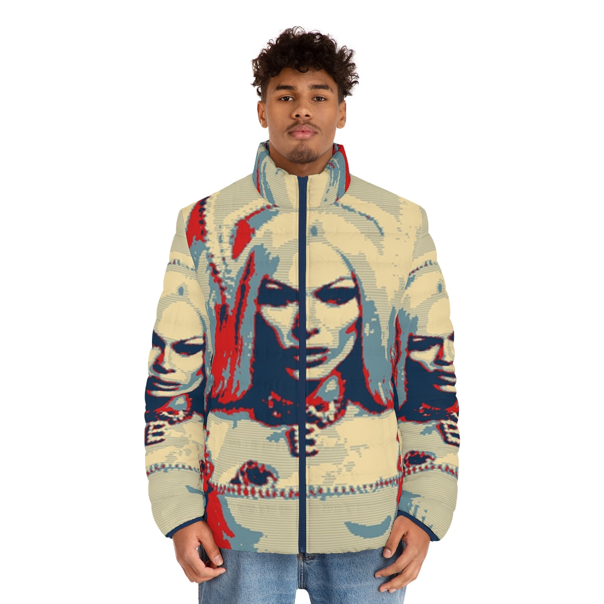 Bimini Bon Boulash Puffer Jacket featuring pop art design - men front